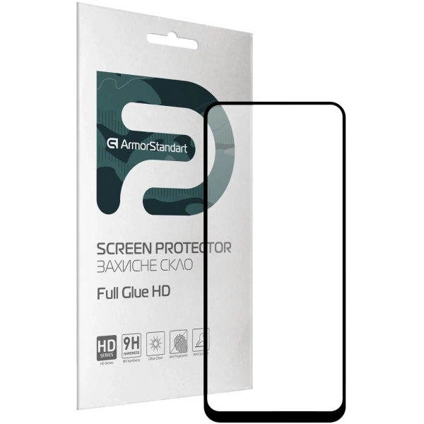 Купити Захисне скло ArmorStandart Full Glue HD для Tecno Camon 16/16 SE Black (ARM65097) - фото 1