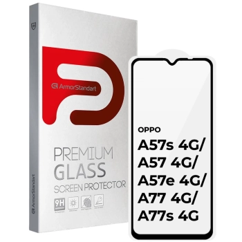Купити Захисне скло ArmorStandart Full Glue для OPPO A57s 4G/A57 4G/A57e 4G/A77 4G/A77s 4G Black (ARM64685) - фото 1