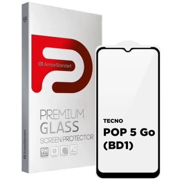 Купить Защитное стекло ArmorStandart Full Glue для Tecno POP 5 Go (BD1) Black (ARM65314) - фото 1