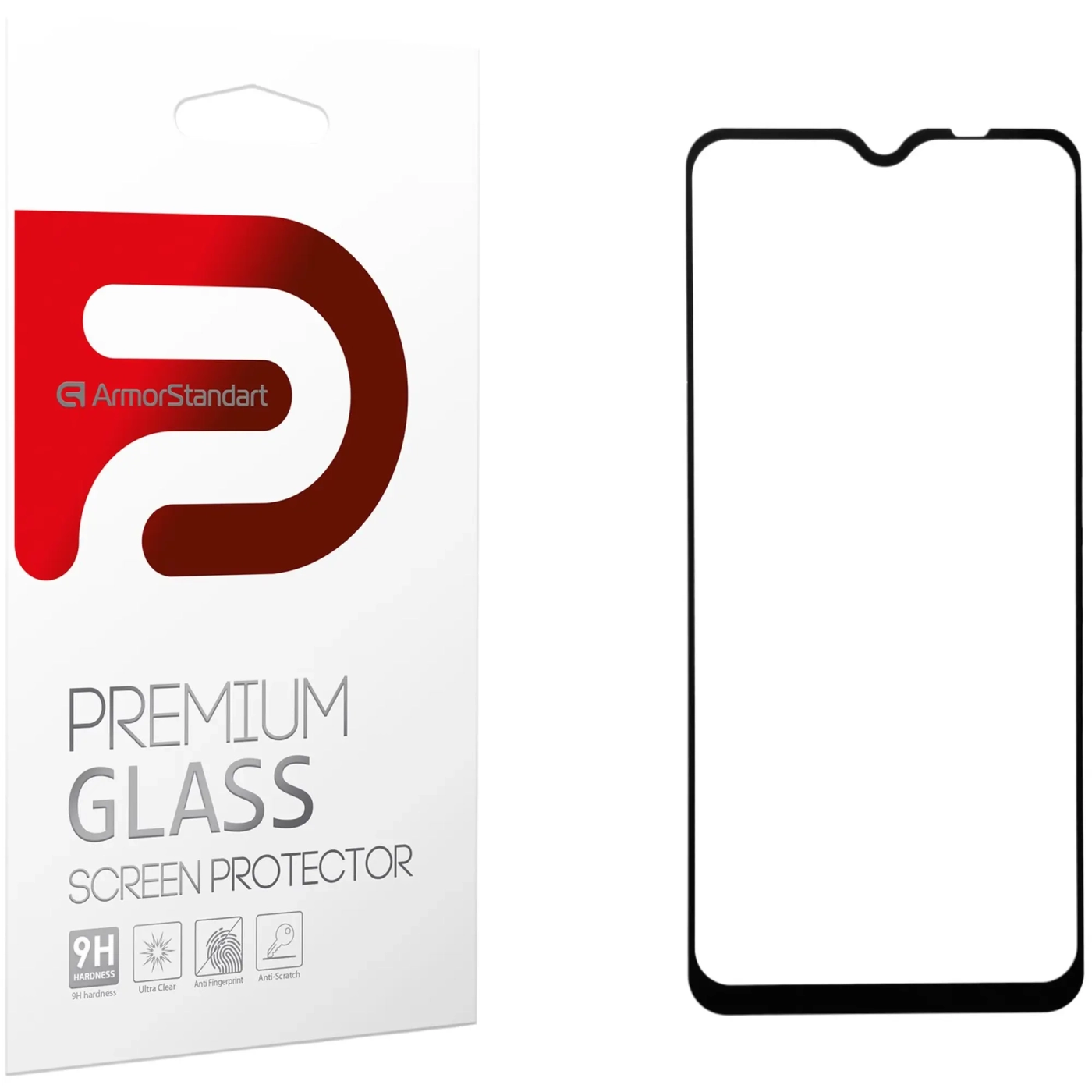 Купити Захисне скло ArmorStandart Full Glue для Xiaomi Redmi 9 Black (ARM56264-GFG-BK) - фото 1