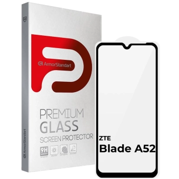 Купити Захисне скло ArmorStandart Full Glue для ZTE Blade A52 Black (ARM65502) - фото 1
