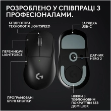 Купить Мышь Logitech G Pro X Superlight 2 Dex Lightspeed Wireless Black (910-007357) - фото 6