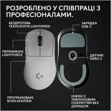 Купити Мишка Logitech G Pro X Superlight 2 Dex Lightspeed Wireless White (910-007365) - фото 6