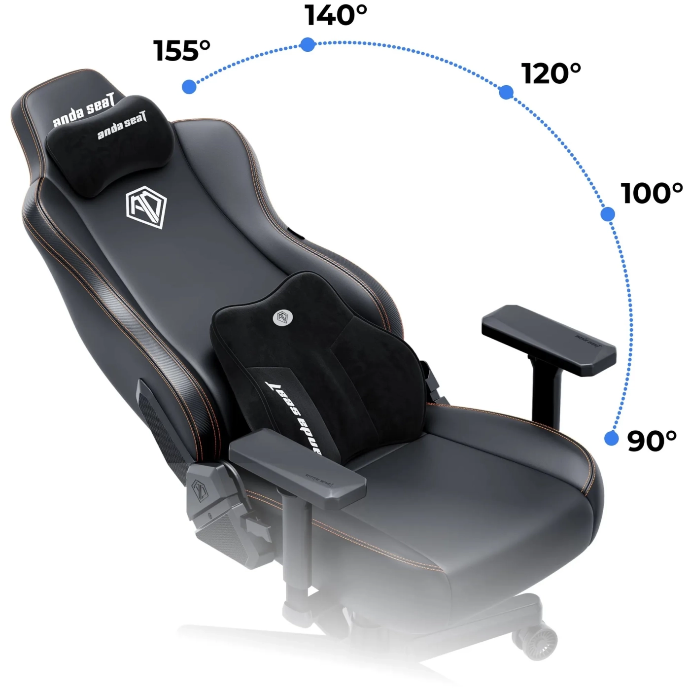 Купить Кресло для геймеров Anda Seat Kaiser 3E XL Grey Fabric (AD23YC-XL-09-G-CF-G01) - фото 10