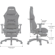 Купить Кресло для геймеров Anda Seat Luna Pro L Dark Gray Fabric (AD18T-44-GB-F) - фото 6