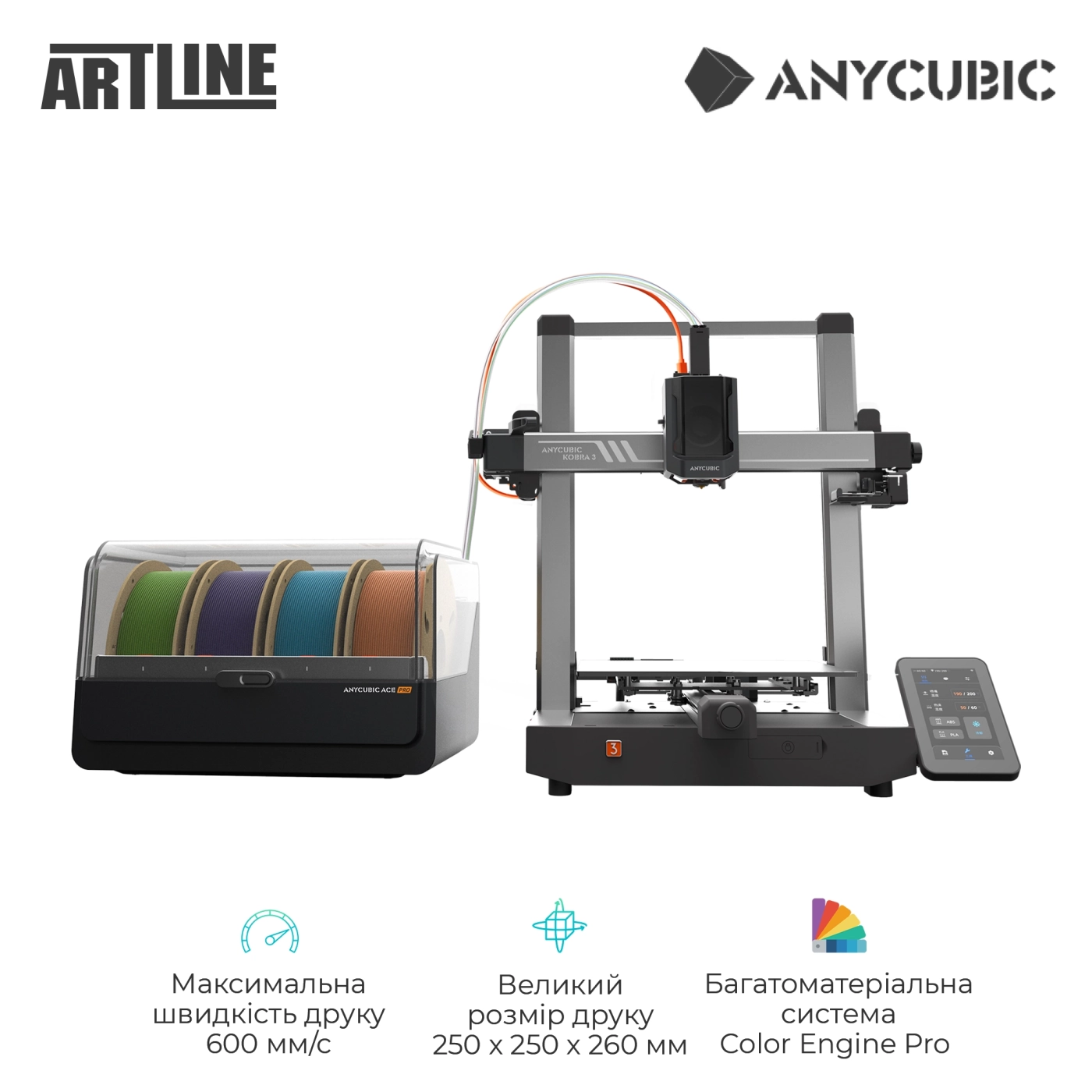 Купить 3D-принтер Anycubic Kobra 3 combo EU (K3CBBK0A-O) - фото 2