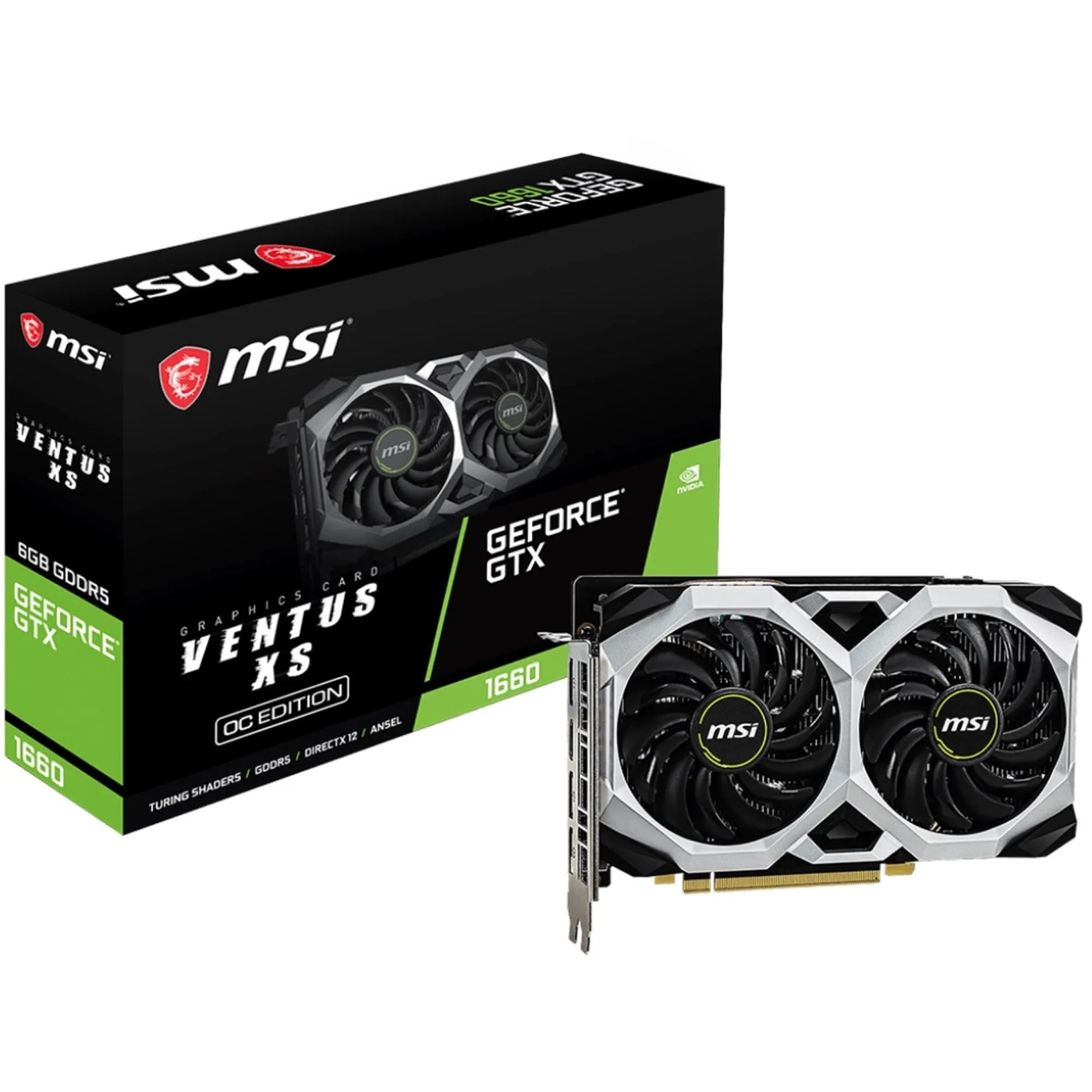 Купить Уценка Видеокарта MSI Nvidia GeForce GTX1660 VENTUS XS OC 6G (602-V379-43SB1911009482) - фото 5