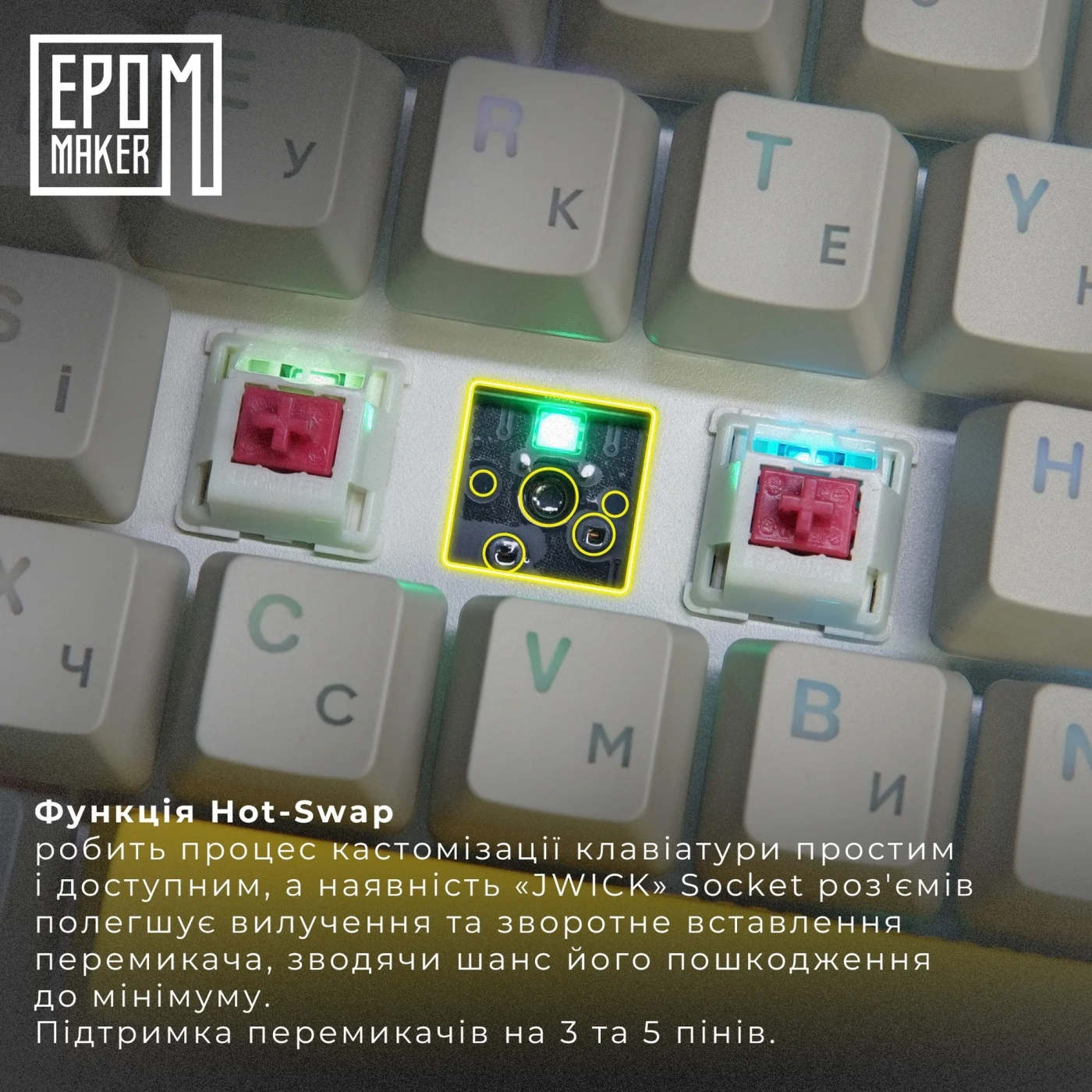 Купить Клавиатура Epomaker EP64 Mulan Black (EP64-B-M) - фото 2