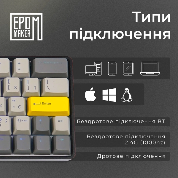 Купить Клавиатура Epomaker EP64 Mulan Black (EP64-B-M) - фото 14