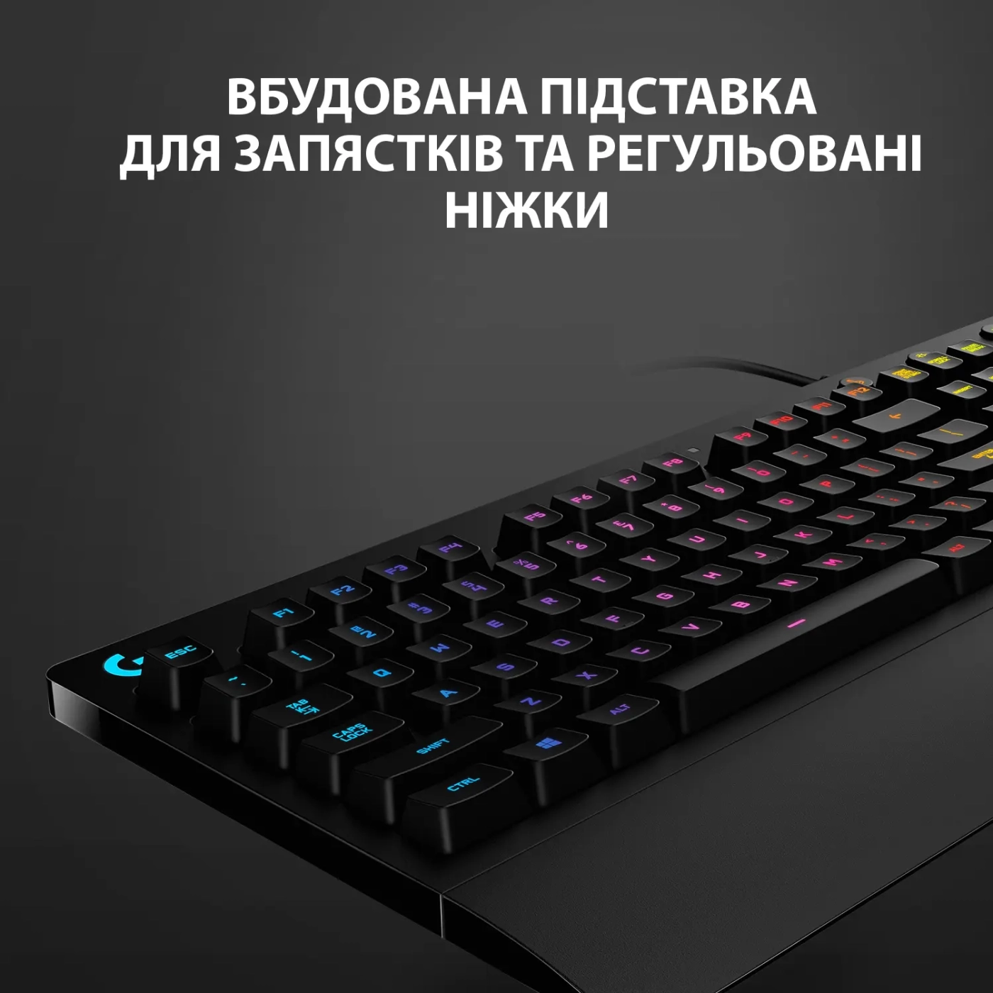 Купить Клавиатура Logitech G213 Prodigy Gaming Keyboard USB UKR (920-010740) - фото 5