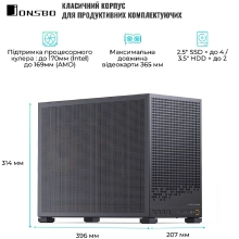 Купити Корпус Jonsbo D32 PRO MESH Black - фото 8