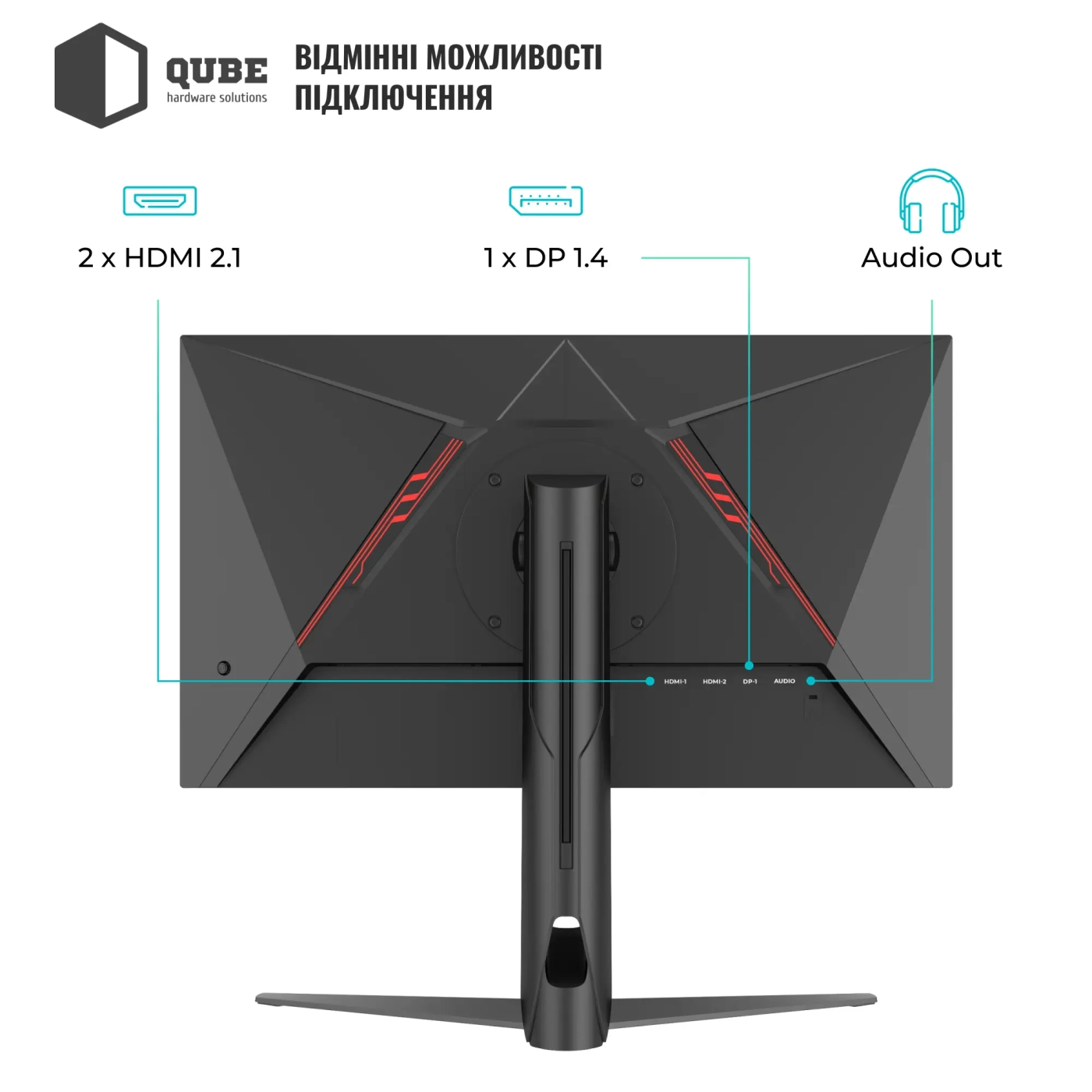 Купить Монитор 25" Qube Overlord G25F300 - фото 11