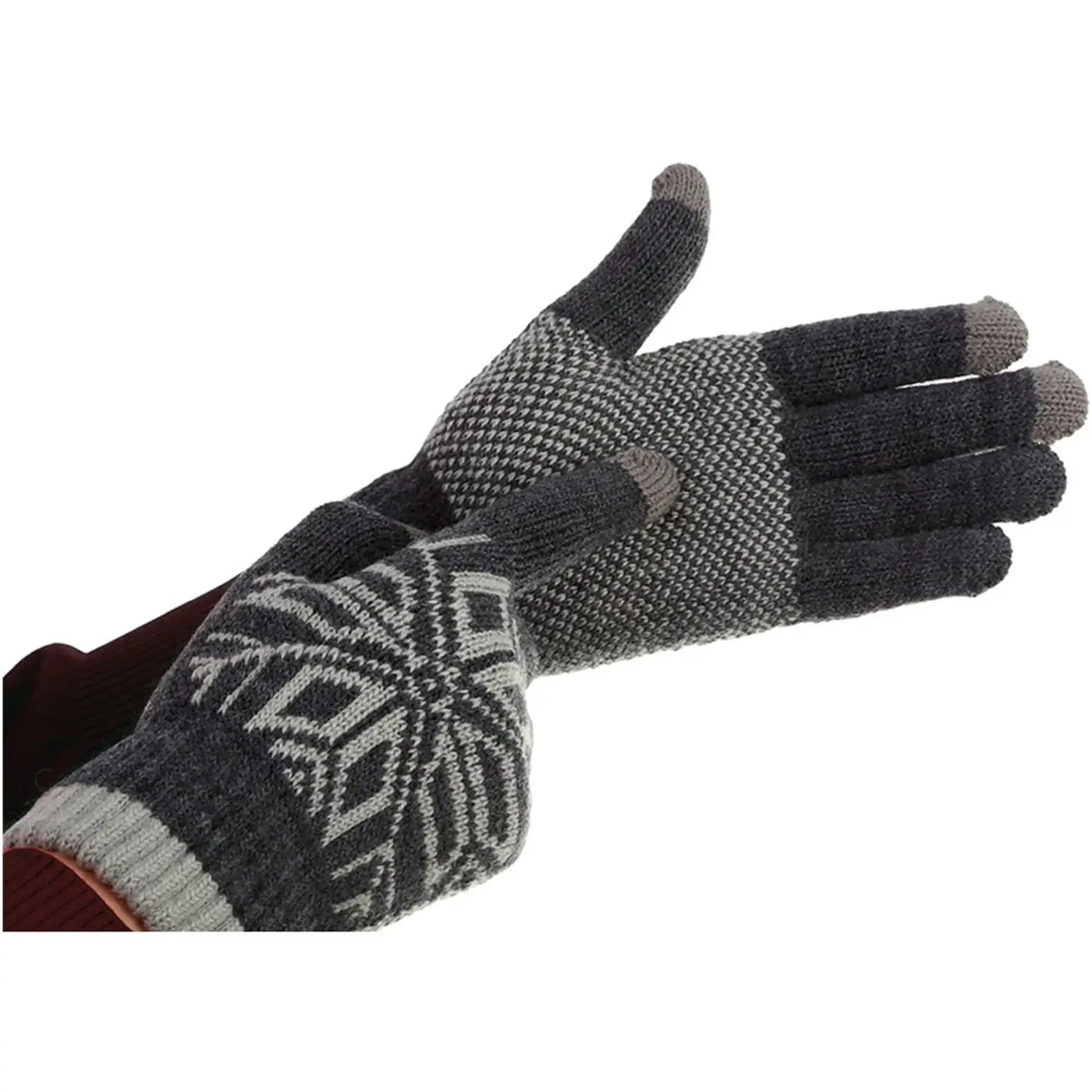 Купити Рукавички ArmorStandart Touch Gloves Snowflake з орнаментом Light Grey (ARM59995) - фото 4