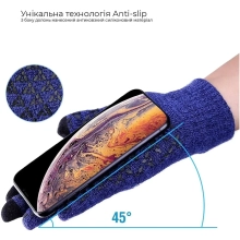 Купити Рукавички для сенсорних екранів Armorstandart Melange Blue/Black size XL (ARM59873) - фото 2