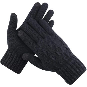Купити Рукавички для сенсорних екранів з плетінням ArmorStandart Rope Black (ARM59875) - фото 1