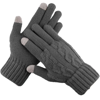 Купити Рукавички для сенсорних екранів з плетінням ArmorStandart Rope Grey (ARM59876) - фото 1