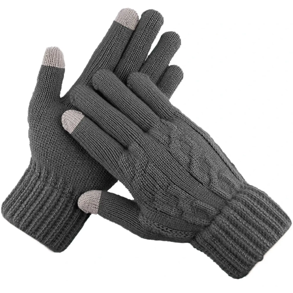 Купити Рукавички для сенсорних екранів з плетінням ArmorStandart Rope Grey (ARM59876) - фото 1