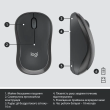 Купить Комплект клавиатура и мышь Logitech MK295 Silent UA Graphite - фото 7
