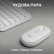Купить Комплект клавиатура и мышь Logitech Pebble 2 Combo White US 2.4GHZ/BT (920-012240) - фото 2