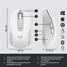 Купить Комплект клавиатура и мышь Logitech Signature MK650 Combo for Business Off-white (920-011032) - фото 8