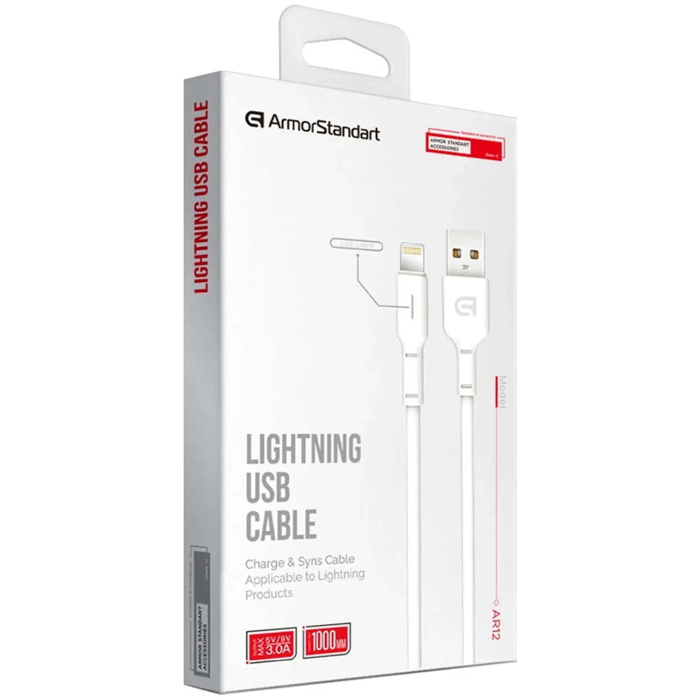 Купить Кабель ArmorStandart AR12 Lightning 3A 1m White (ARM59531) - фото 2