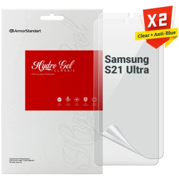 Купить Набор гидрогелевых пленок ArmorStandart Clear + Anti-Blue для Samsung S21 Ultra (ARM66840) - фото 1