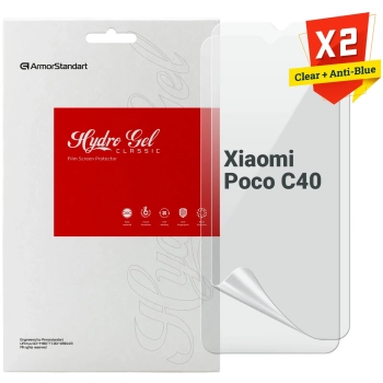Купити Набір гідрогелевих плівок ArmorStandart Clear + Anti-Blue для Xiaomi Poco C40 (ARM66830) - фото 1