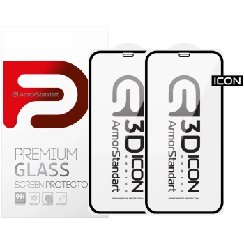 Купити Захисне скло ArmorStandart Icon 3D для iPhone 11Pro Max/XS Max Black 2шт (ARM56214-GI3D-BK) - фото 1