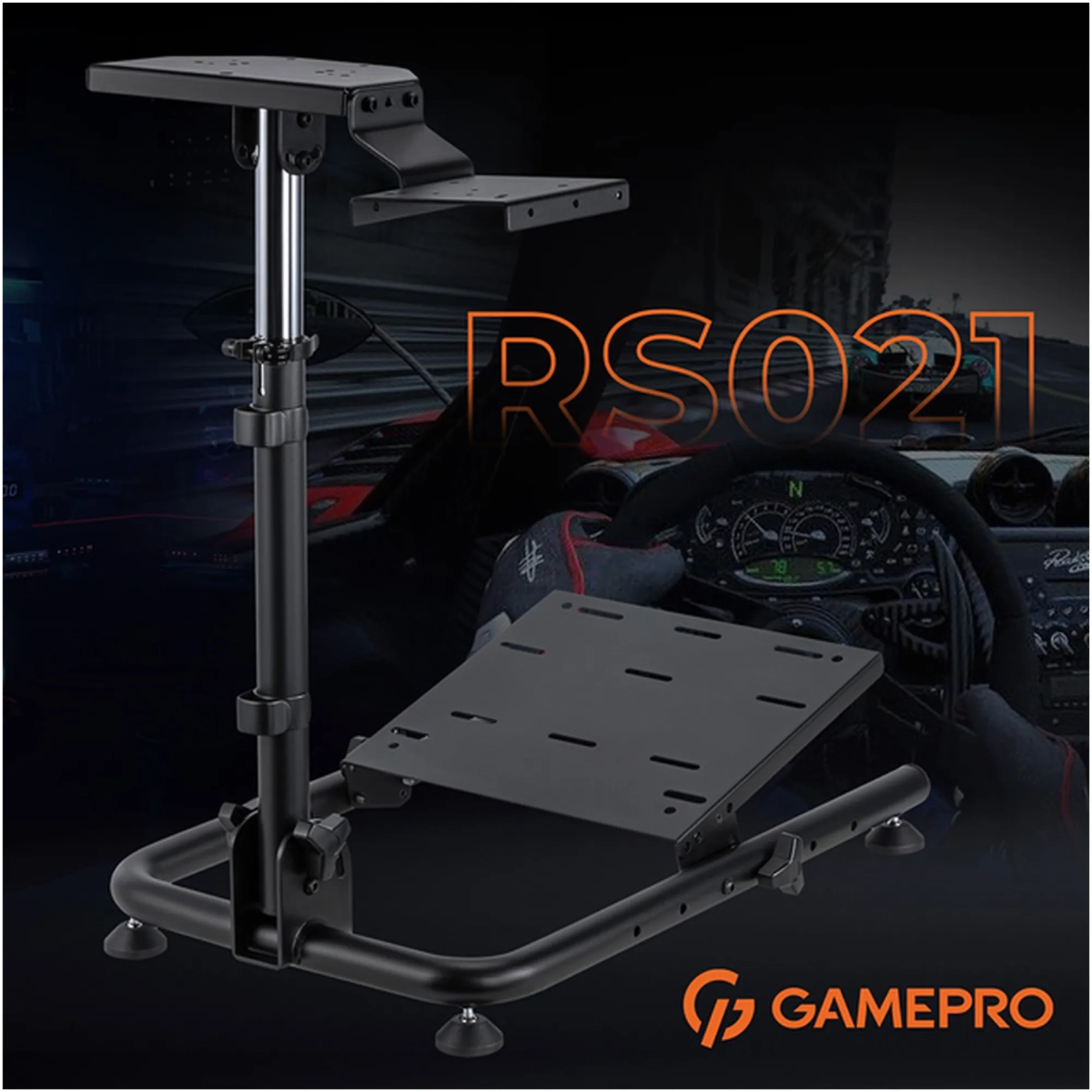 Купити Стенд для кріплення керма, коробки передач та педалей GamePro RS021 Black - фото 8