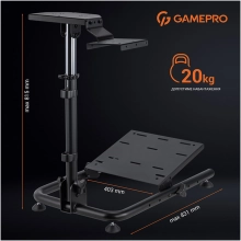 Купити Стенд для кріплення керма, коробки передач та педалей GamePro RS021 Black - фото 12