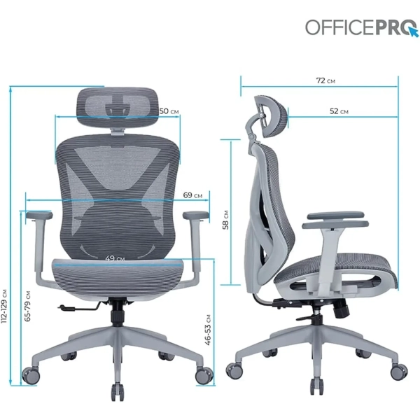 Купити Крісло офісне Officepro Atlas OC630-G-DG-DG Gray/Dark Gray - фото 15