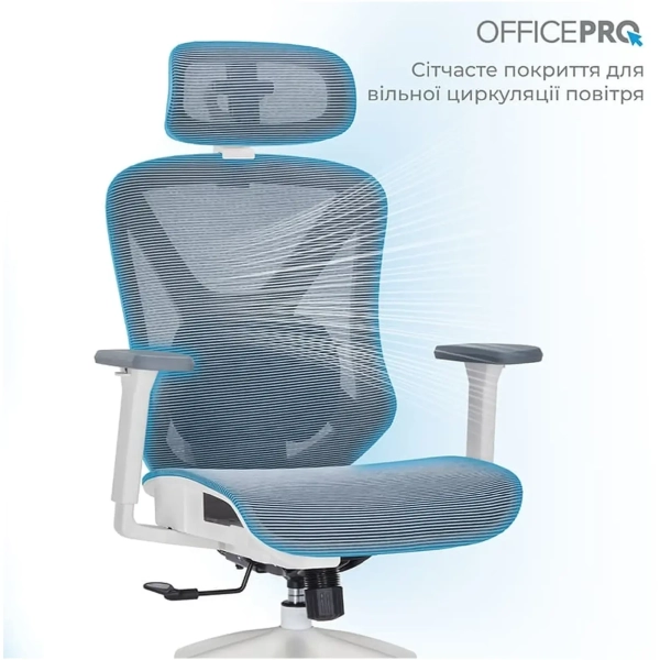 Купити Крісло офісне Officepro Atlas OC630-W-DG-DG White/Dark Gray - фото 8