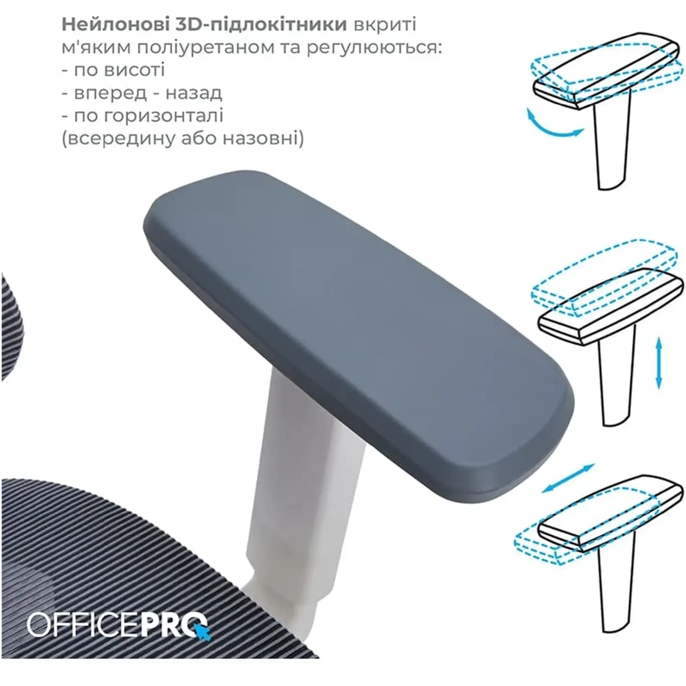 Купити Крісло офісне Officepro Atlas OC630-W-DG-DG White/Dark Gray - фото 13