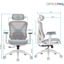 Купити Крісло офісне Officepro Atlas OC630-W-LG-LG White/Light Gray - фото 14