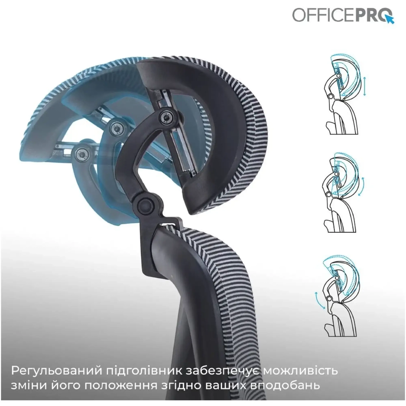 Купити Крісло офісне Officepro AtlasOC630-B-DG-DG Black/Dark Gray - фото 12