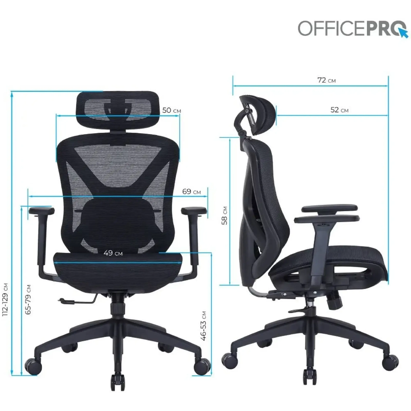 Купити Крісло офісне Officepro Atlas OC630-B-B-B Black - фото 16