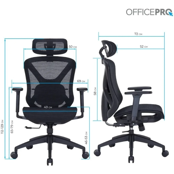 Купити Крісло офісне Officepro Atlas OC630-B-B-B Black - фото 16