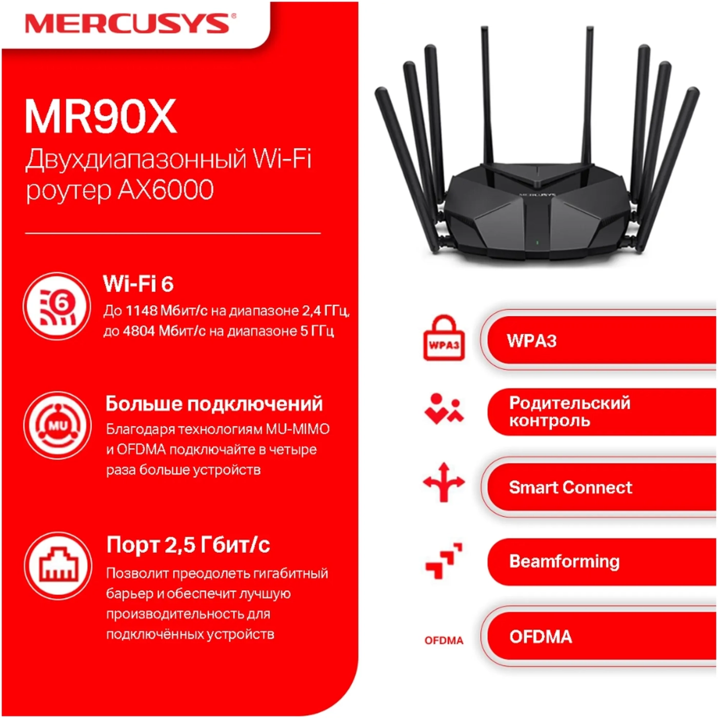 Купить Маршрутизатор Mercusys MR90X - фото 4