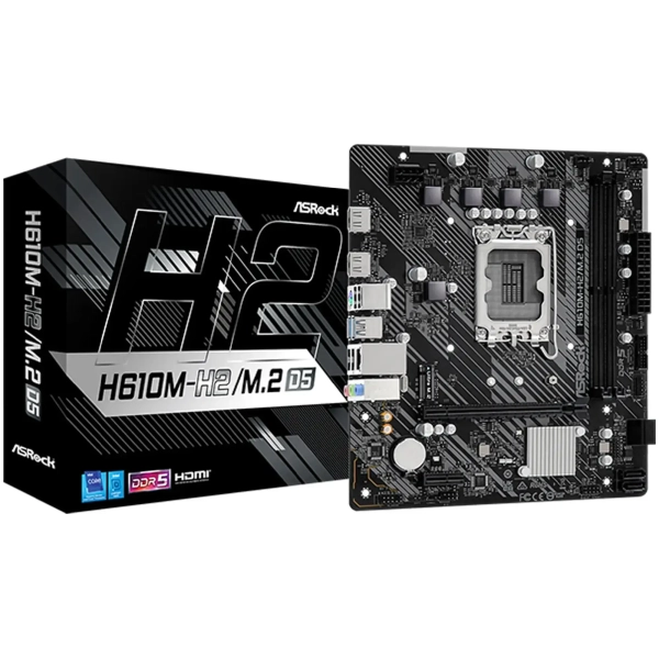 Купить Материнская плата ASRock H610M-H2/M.2+ D5 - фото 1