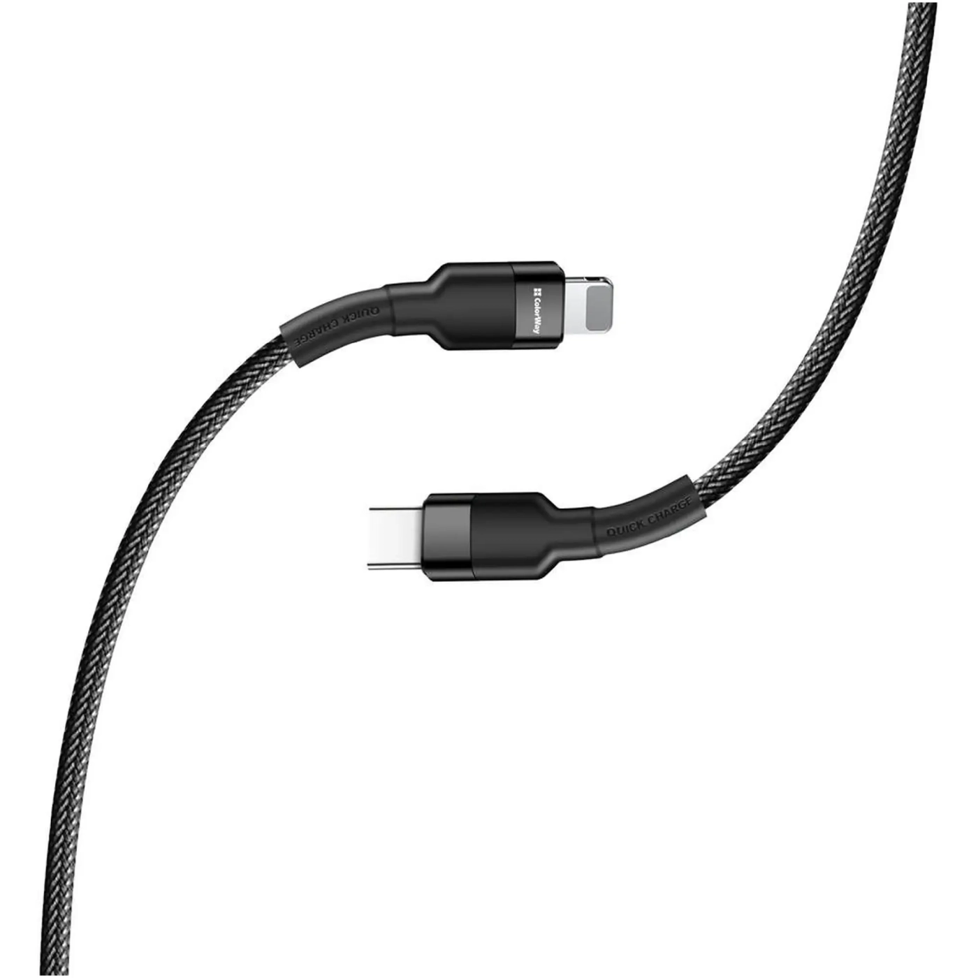 Купити Кабель Colorway USB-C - Lightning 3.0А 30cm Black (CW-CBPDCL054-BK) - фото 5