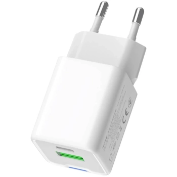 Купити Мережевий зарядний пристрій GaN Mini 20W PD Port PPS USB (CW-CHS062PDC-WT) - фото 1