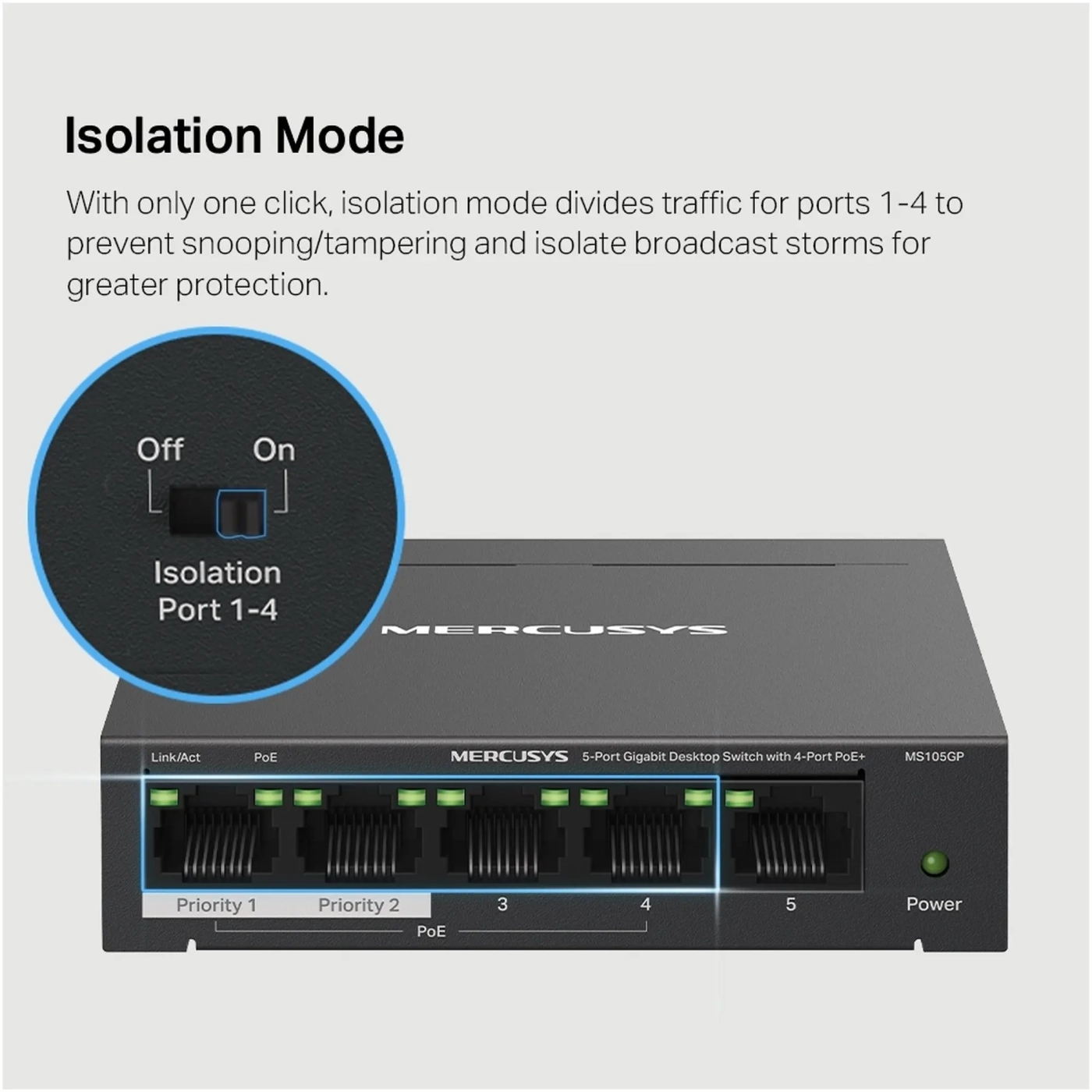 Купить Коммутатор Mercusys MS105GP - фото 7