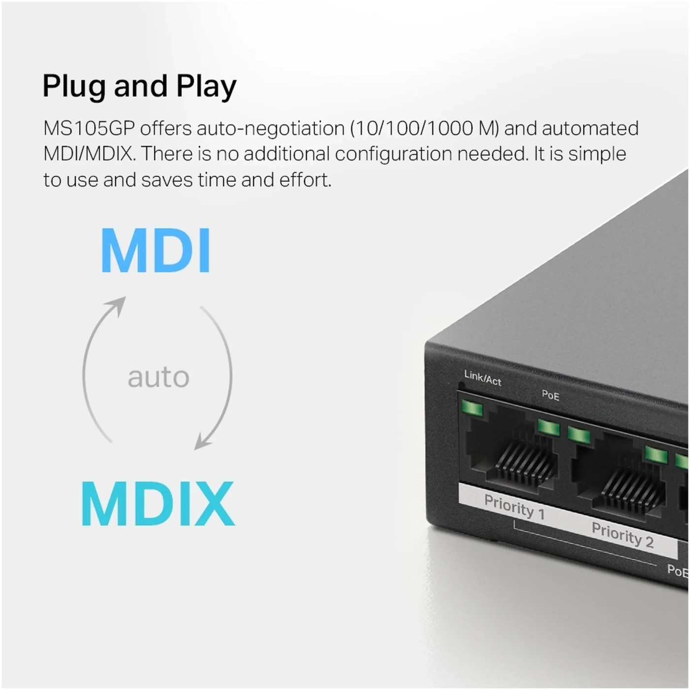 Купить Коммутатор Mercusys MS105GP - фото 9