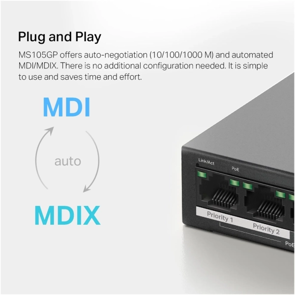 Купить Коммутатор Mercusys MS105GP - фото 9