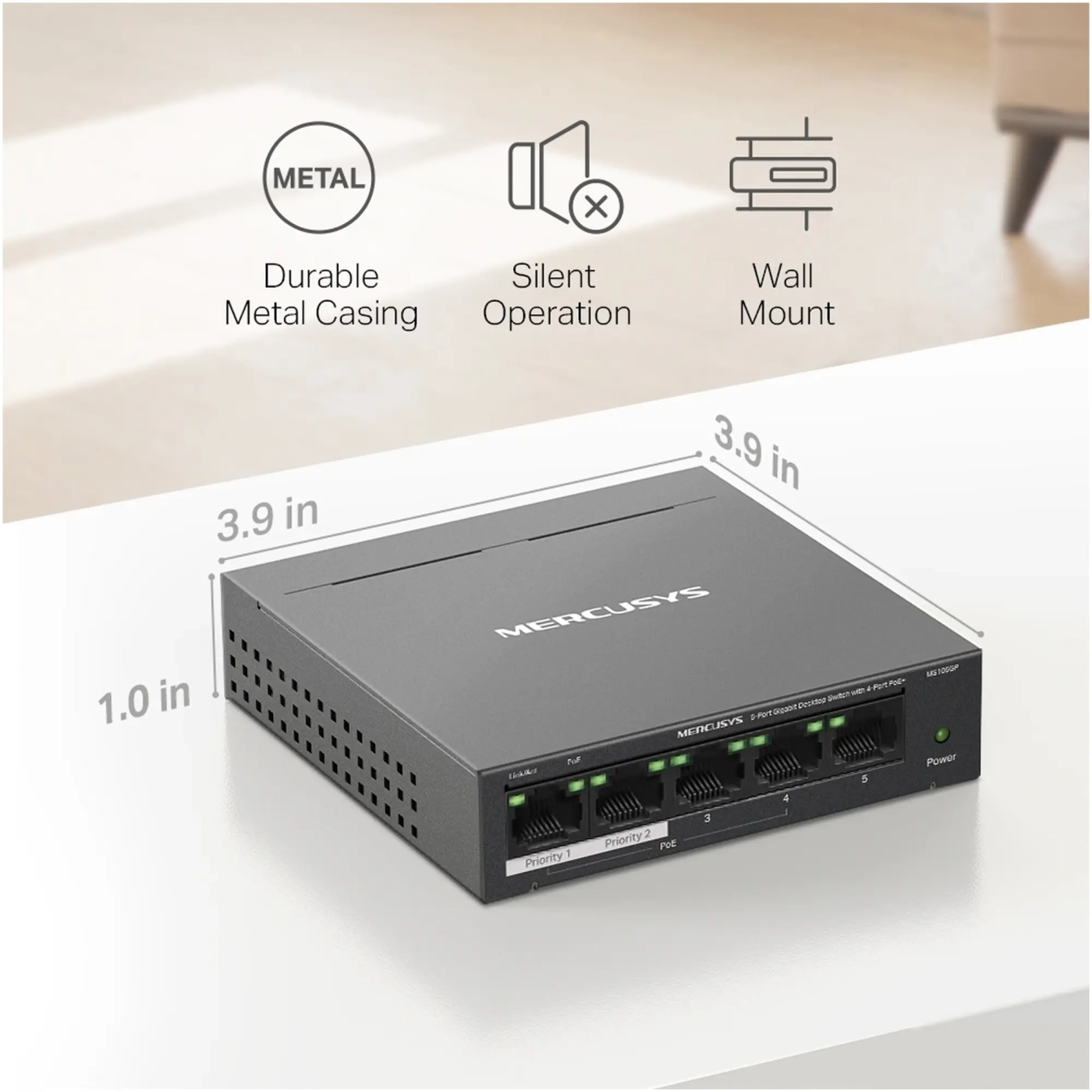 Купить Коммутатор Mercusys MS105GP - фото 10