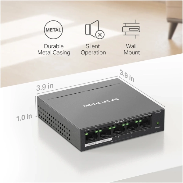Купить Коммутатор Mercusys MS105GP - фото 10