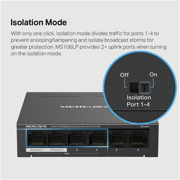 Купить Коммутатор Mercusys MS106LP - фото 7