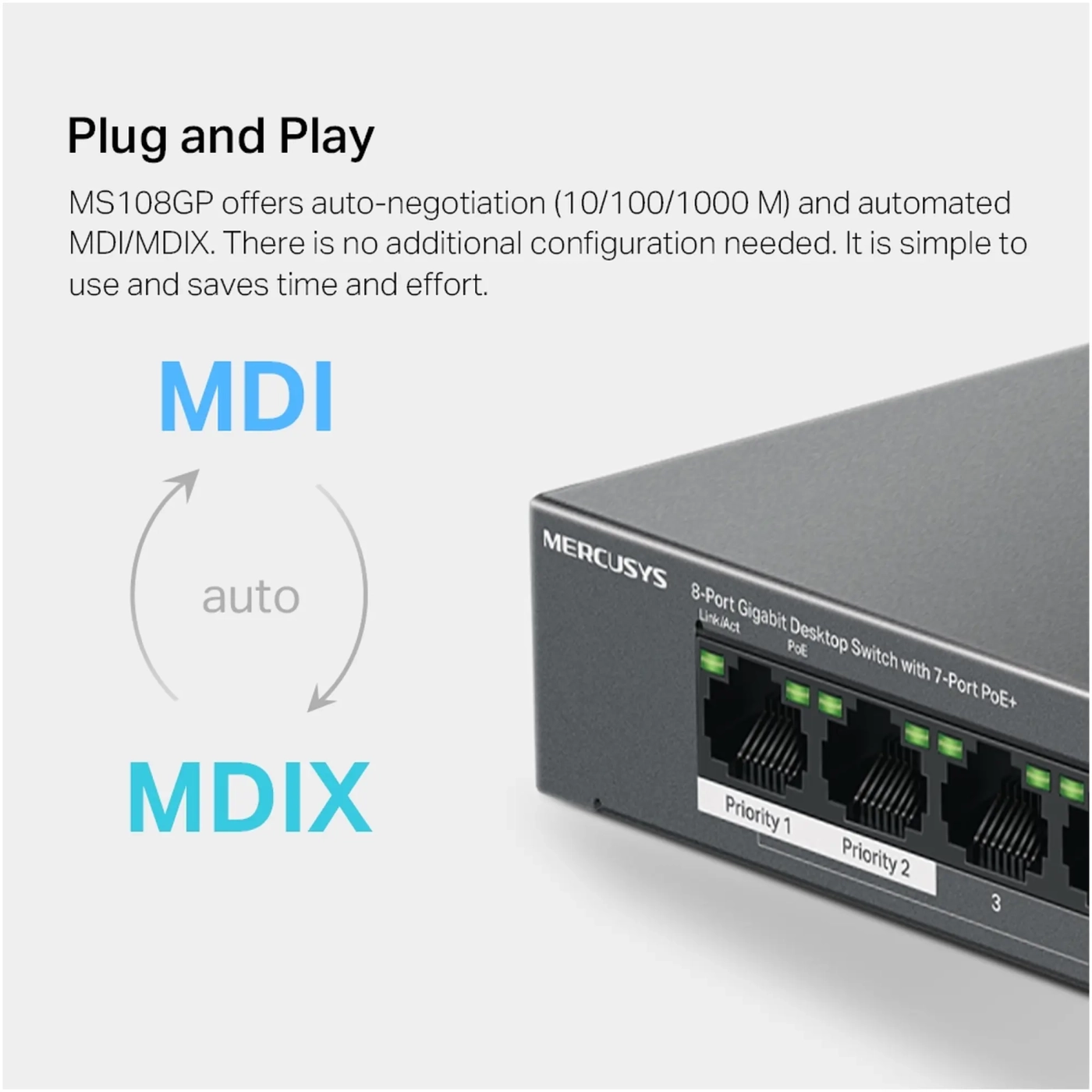Купить Коммутатор Mercusys MS108GP - фото 9
