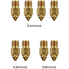 Купити Набір сопел для 3D принтера CREALITY Ender-5 Max з латуні 0.4mm x 4/0.6mm x 2/0.8mm x 2, 8pcs (4008030092) - фото 2
