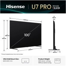 Купити Телевізор Hisense 100U7Q PRO - фото 5